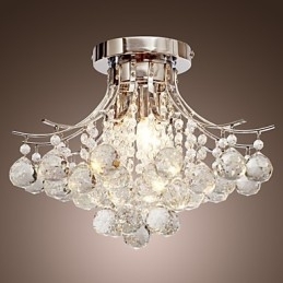Lysekrone moderne krystal 3 lys