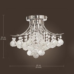 Lysekrone moderne krystal 3 lys