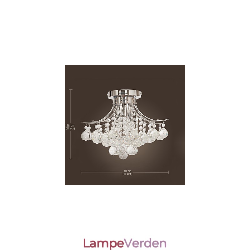 Lysekrone moderne krystal 3 lys
