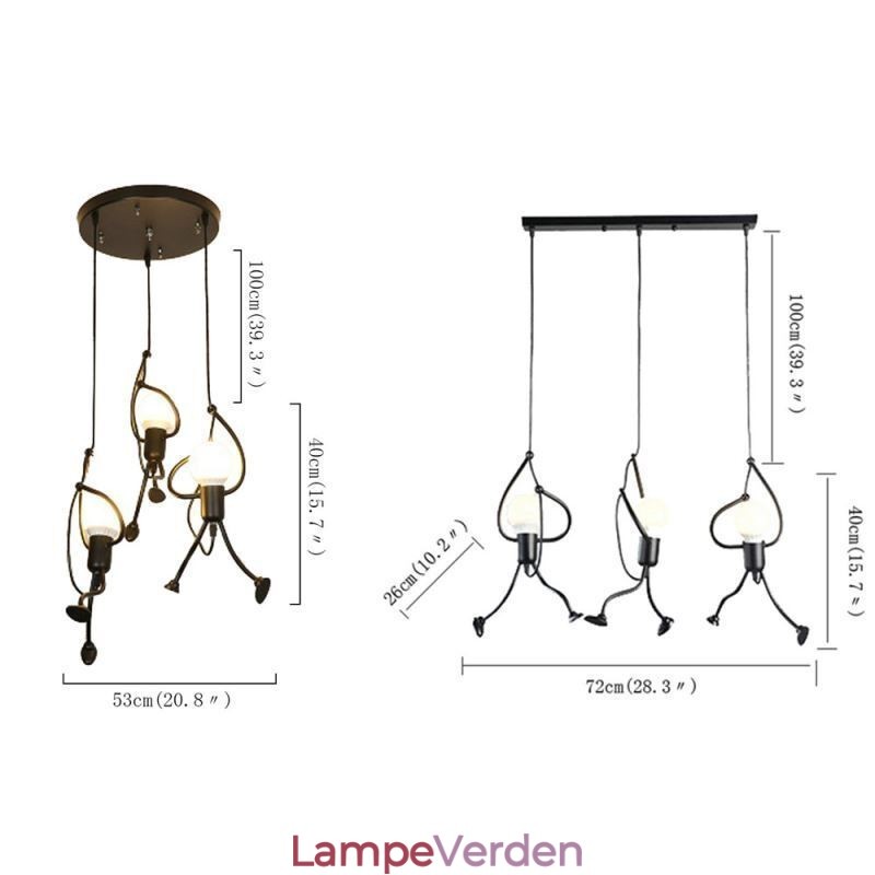 Moderne Pendel Light Creative Little Man Shape Lampe Individuel Home Light