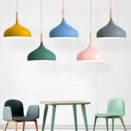 Moderne pendant lys Aluminium Macaron Lampe Home Justerbar Lys