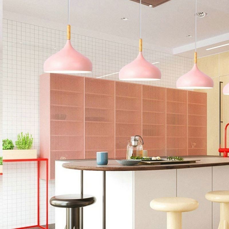 Moderne pendant lys Aluminium Macaron Lampe Home Justerbar Lys