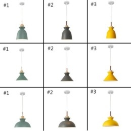Pendel Nordic Metal Dome Macaron Farver Lampe Lys