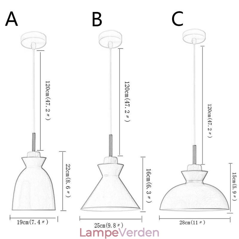 Pendel Nordic Metal Dome Macaron Farver Lampe Lys