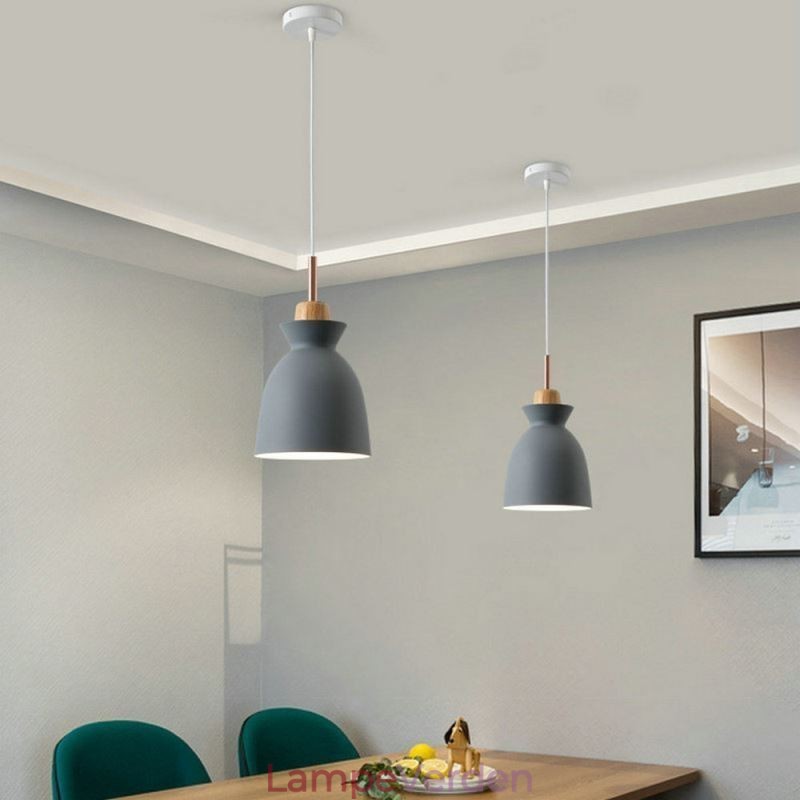 Pendel Nordic Metal Dome Macaron Farver Lampe Lys