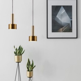 Moderne Simpel Pendel Lys Cylinder Form Lampe Aluminium Belysning Lys