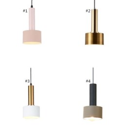 Moderne Simpel Pendel Lys Cylinder Form Lampe Aluminium Belysning Lys