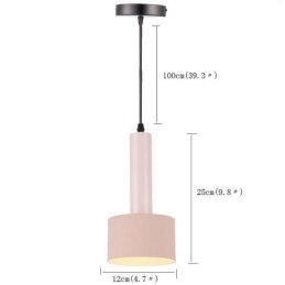 Moderne Simpel Pendel Lys Cylinder Form Lampe Aluminium Belysning Lys