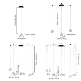 Moderne pendant lys krystal lysekrone lys hjemmebelysning lampe