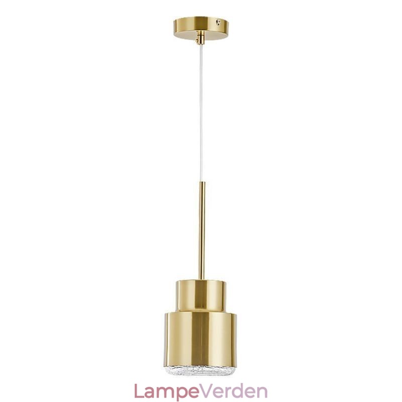 Postmoderne Glas Pendel Light Golden Cylinder Lampe Bright Lighting Light
