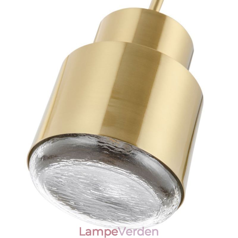Postmoderne Glas Pendel Light Golden Cylinder Lampe Bright Lighting Light