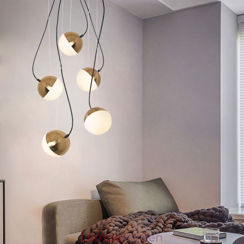 Nordic Cluster Pendel Light Creative Circle Shape Lampebelysning