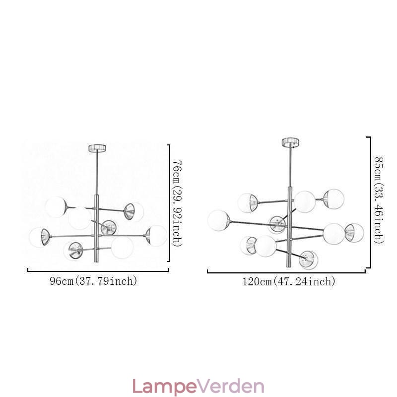 Moderne pendellampe Magic Bean Sputnik lysekrone