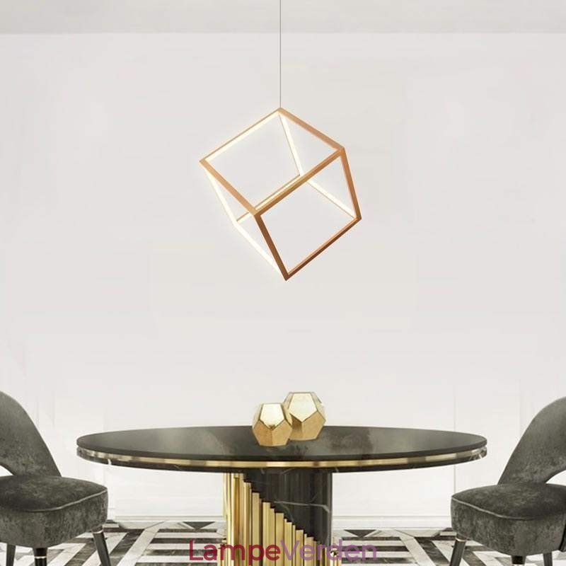 Postmoderne Pendel Geometrisk Guld hængende Lys