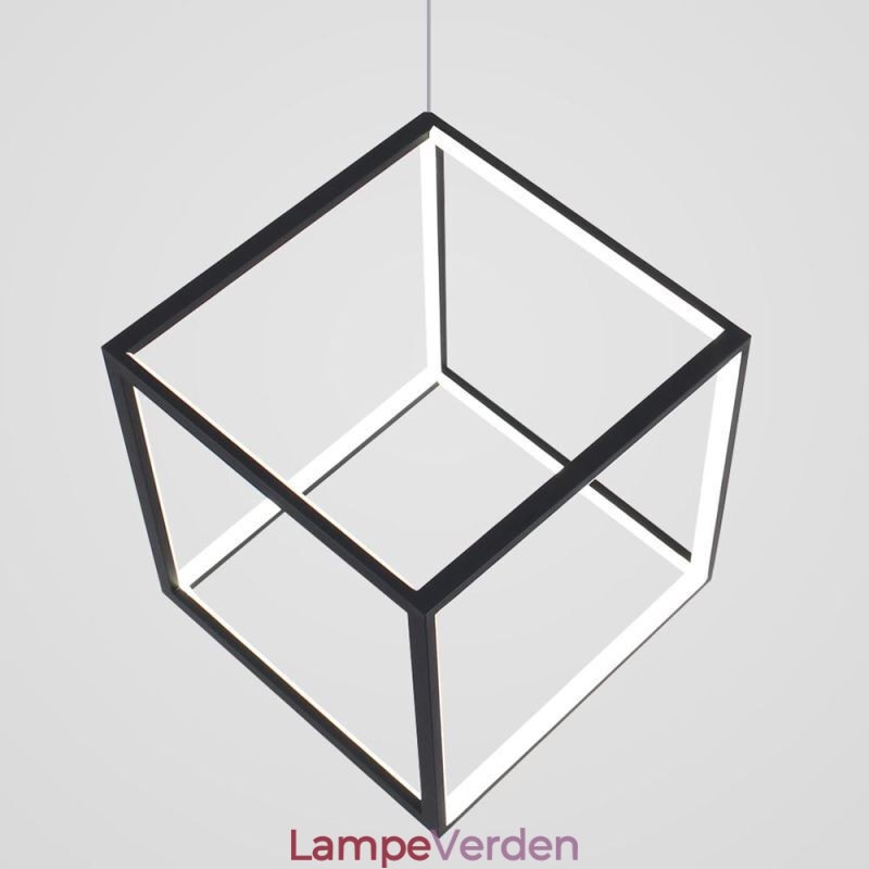 Sort pendel geometrisk kubebelysning LBY18069