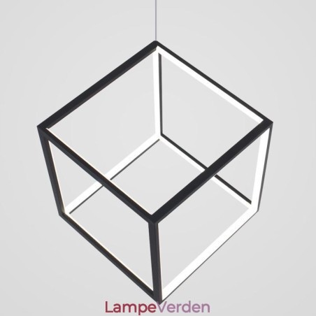 Sort pendel geometrisk kubebelysning LBY18069 Sort pendel geometrisk kubebelysning LBY18069