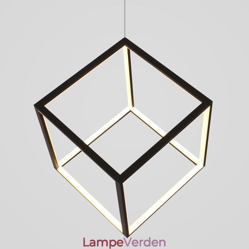 Sort pendel geometrisk kubebelysning LBY18069