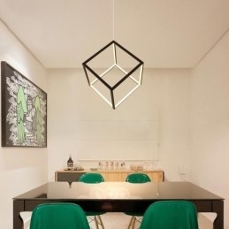 Sort pendel geometrisk kubebelysning LBY18069