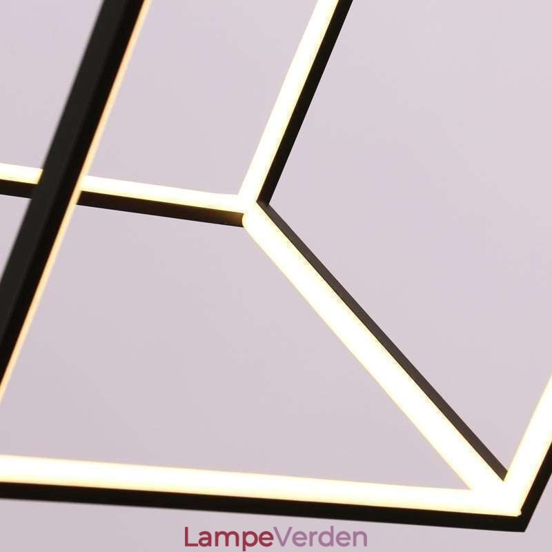 Sort pendel geometrisk kubebelysning LBY18069