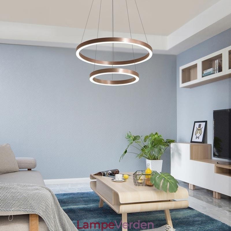 Pendel Drawing Craft 2 Ringe Lampe 60+40cm