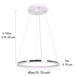Moderne Pendel Akryl Cirkel Lampe 40cm