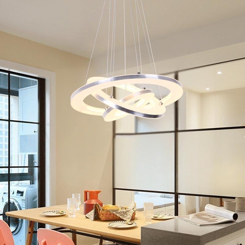 Moderne Pendel Akryl 3 Ringe Lampe 40+30+20cm
