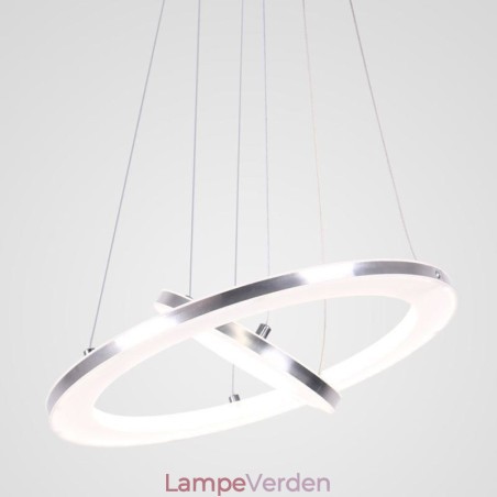 Moderne Pendel Akryl 2 Ringe Lampe 40+20cm Moderne Pendel Akryl 2 Ringe Lampe 40+20cm