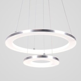Moderne Pendel Akryl 2 Ringe Lampe 40+20cm
