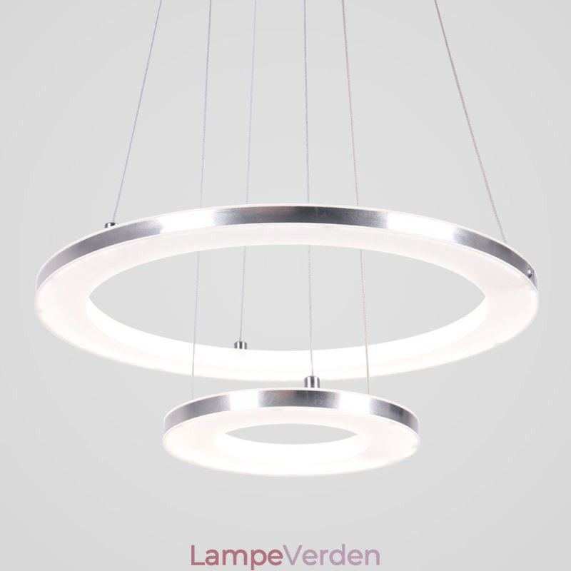 Moderne Pendel Akryl 2 Ringe Lampe 40+20cm