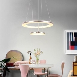 Moderne Pendel Akryl 2 Ringe Lampe 40+20cm