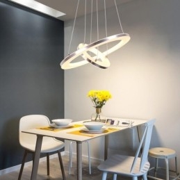 Moderne Pendel Akryl 2 Ringe Lampe 40+20cm