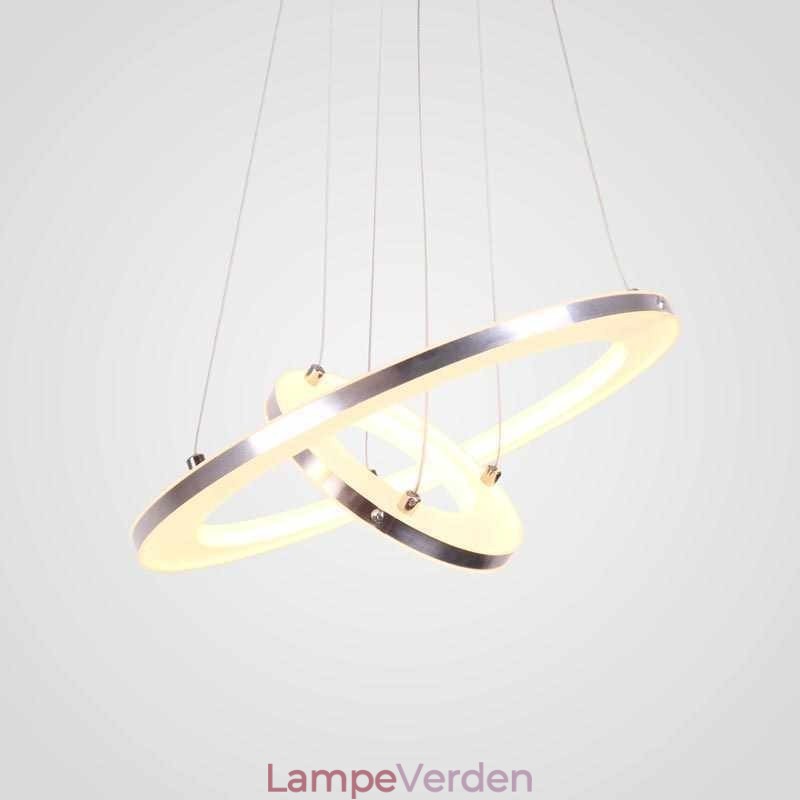 Moderne Pendel Akryl 2 Ringe Lampe 40+20cm