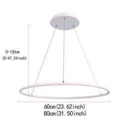 Moderne Pendel Cirkel Lampe 60cm 80cm