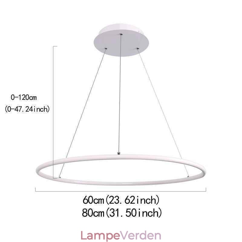 Moderne Pendel Cirkel Lampe 60cm 80cm
