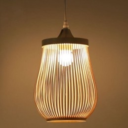 Hule Cage Pendel Light Modern Bamboo Pendel Lighting