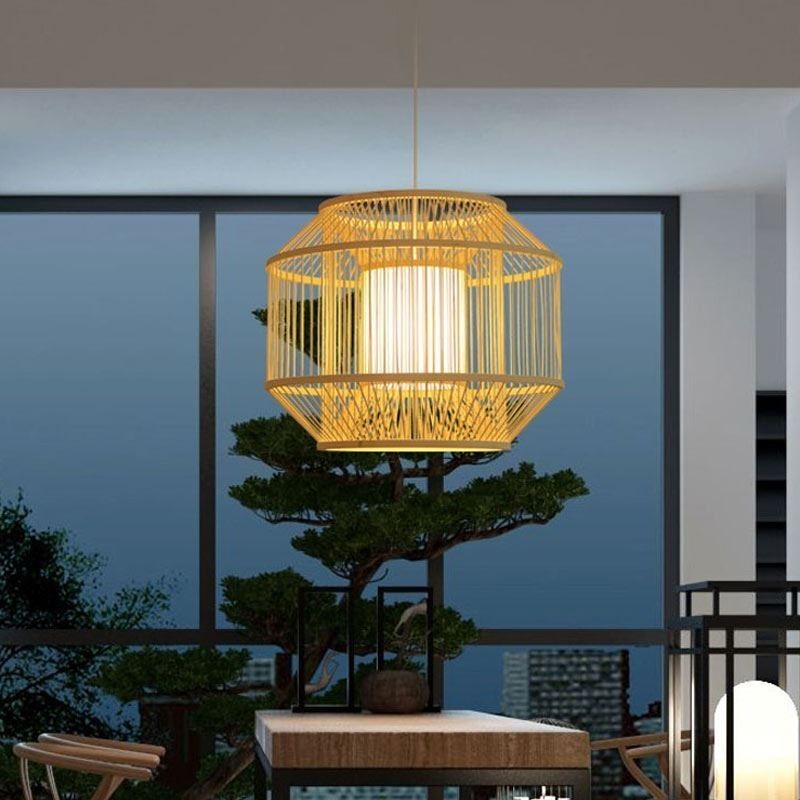 Lantern Bambus Pendel Light Creative Japanese Pendel Light