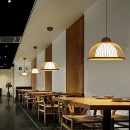 Moderne enkel nedadgående pendant Light Special Bambus Pendel Light Bedside Lighting