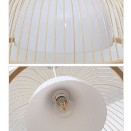 Moderne enkel nedadgående pendant Light Special Bambus Pendel Light Bedside Lighting