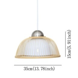 Moderne enkel nedadgående pendant Light Special Bambus Pendel Light Bedside Lighting