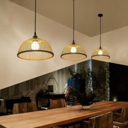 Moderne enkel nedadgående pendant Light Special Bambus Pendel Light Bedside Lighting