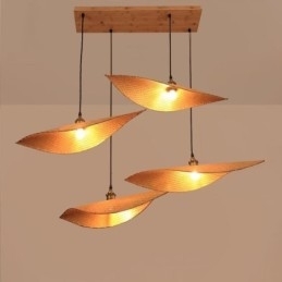 Creative Leaf Pendel Light Moderne Bambus Pendel Light Tearoom Lighting