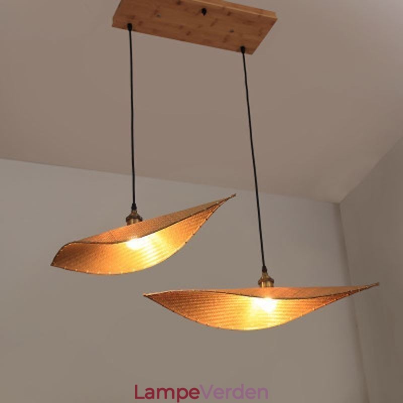 Creative Leaf Pendel Light Moderne Bambus Pendel Light Tearoom Lighting