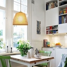 Visual Comfort Dome Bamboo Pendel Light