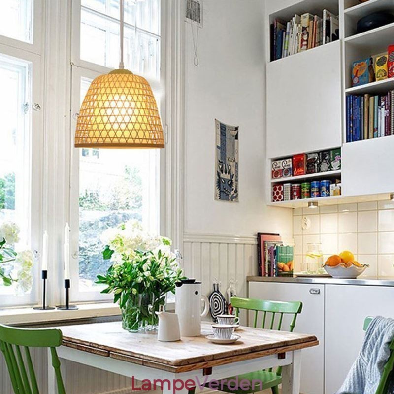 Visual Comfort Dome Bamboo Pendel Light