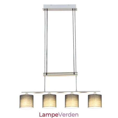 Moderne 4 lys pendel med stofskærm Justerbar højde