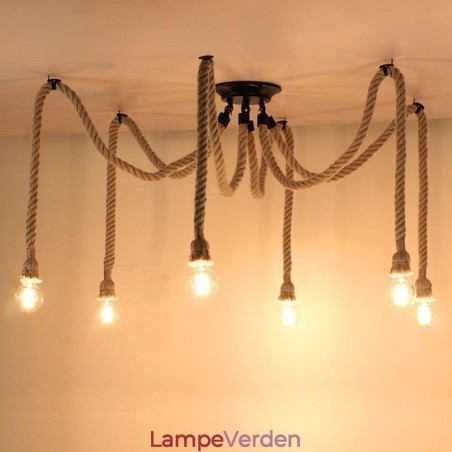 Retro stil 6 10 hoveder pendant lys hamp reb lysekrone vintage loft lys Retro stil 6 10 hoveder pendant lys hamp reb lysekrone vintage loft lys