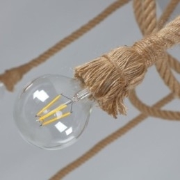 Retro stil 6 10 hoveder pendant lys hamp reb lysekrone vintage loft lys