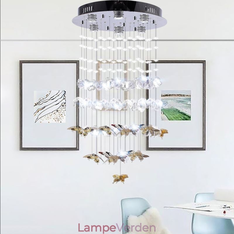 Nordic Pendel Light Creative Butterfly Glas Pendel