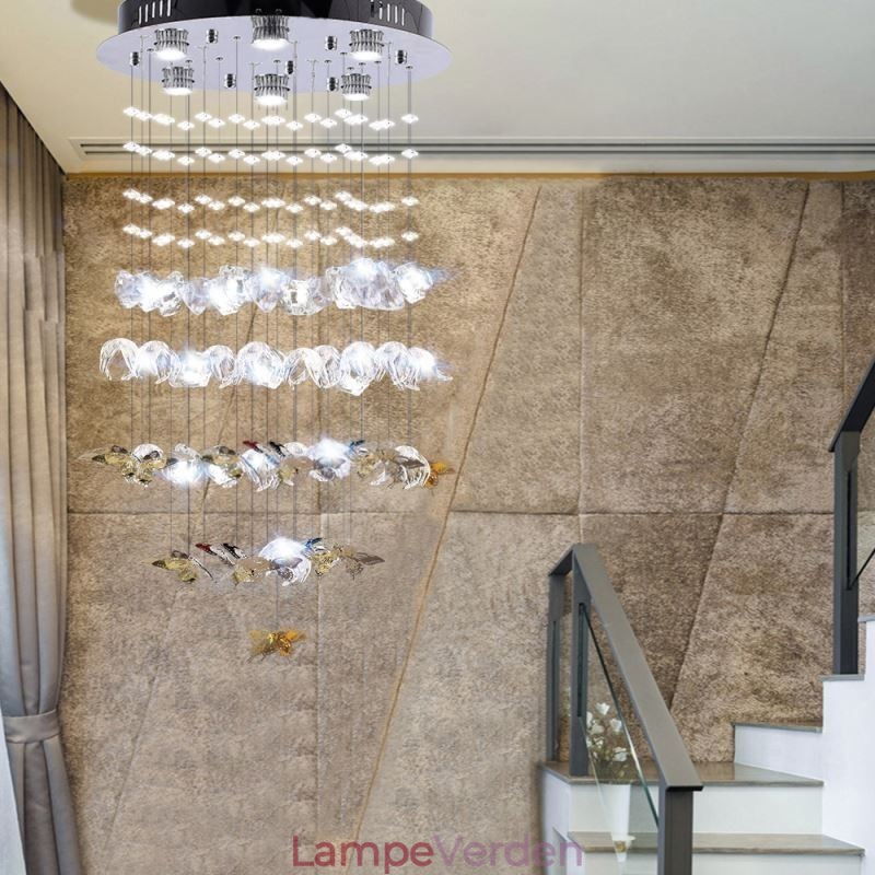 Nordic Pendel Light Creative Butterfly Glas Pendel