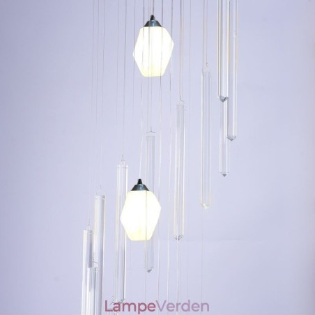 Cluster Pendel Lys Moderne Stor Pendel Krystal Lysekrone Duplex Trappe Cluster Pendel Lys Moderne Stor Pendel Krystal Lysekrone Duplex Trappe
